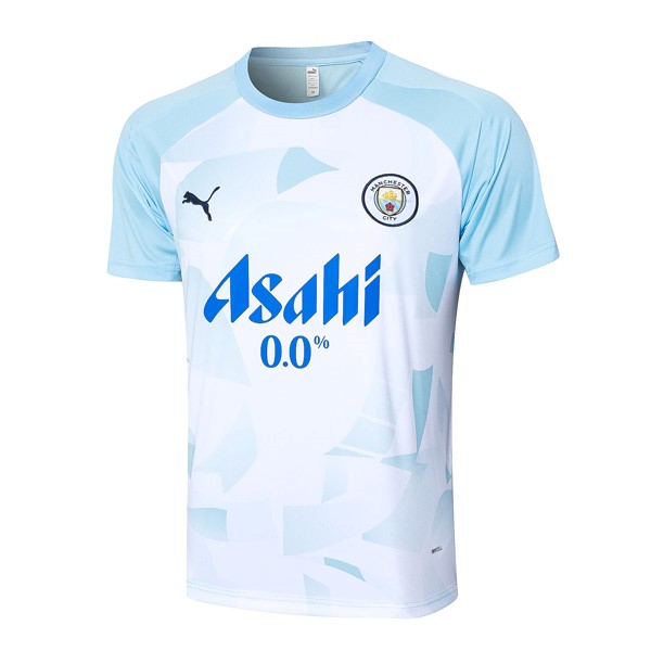 Camiseta Entrenamiento Manchester City 2024/25 Azul Blanco